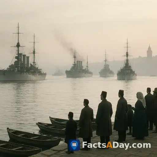 En 1918, las fuerzas aliadas ocuparon Constantinopla para marcar la caída del Imperio otomano