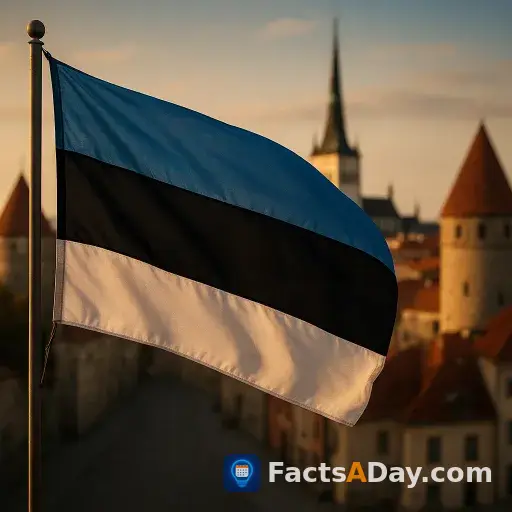 Estland führte seine blau-schwarz-weiße Flagge offiziell im Jahr 1918 ein