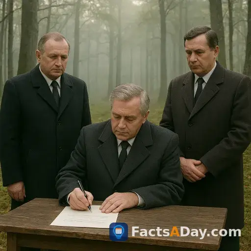 Im Jahr 1991 trafen sich drei Anführer in einem Wald, um die Sowjetunion friedlich aufzulösen