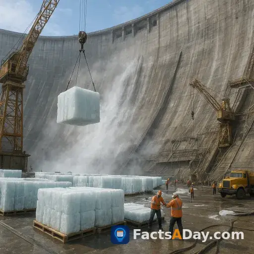 Engineers used millions of tons of ice to stop a massive dam from cracking