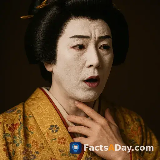 Traditional Japanese actors use larynx modulation to mimic female vocal frequencies