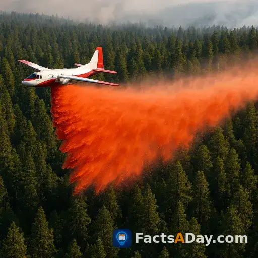 Aerial fire retardants use fluid dynamics to create a chemical barrier on forest canopies