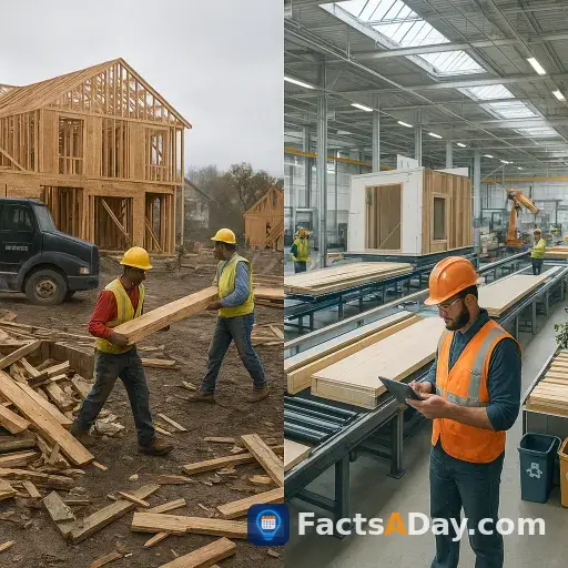 Building a house in a factory can reduce construction waste by half