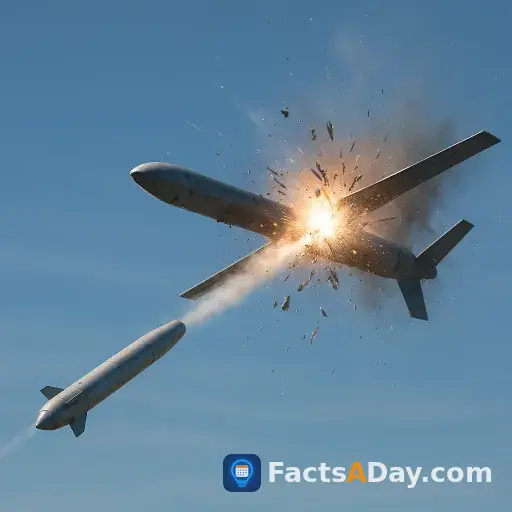 A missile can destroy a target by hitting it with the force of ten kilograms of TNT