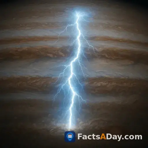 A single lightning bolt on Jupiter can carry ten thousand times more energy than Earth's