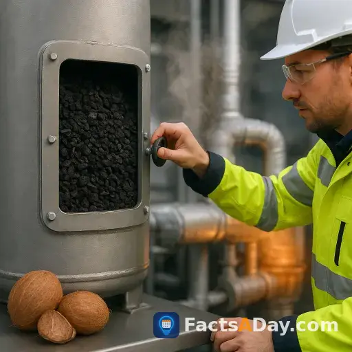 A new carbon filter made from coconut shells can capture greenhouse gases using industrial waste heat