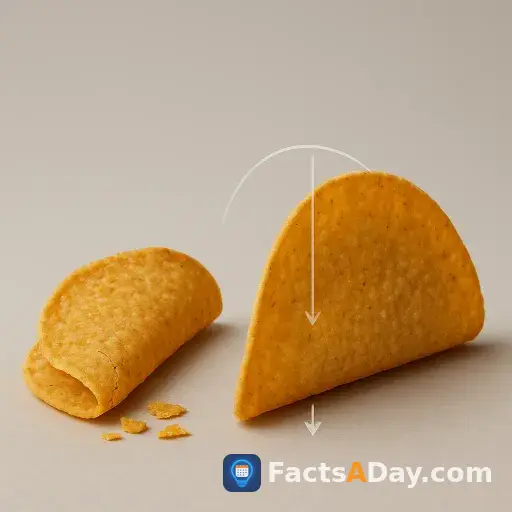 The specific angle of a folded taco shell uses physics to prevent structural failure