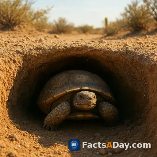 Las tortugas del desierto cavan túneles para vencer el calor
