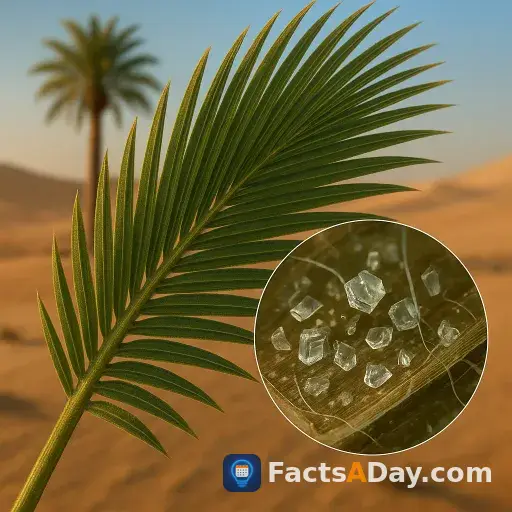 Desert palm leaves use microscopic glass crystals to survive fungal decay