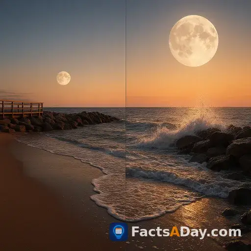 A small change in the moon's distance can increase tidal forces by twenty percent