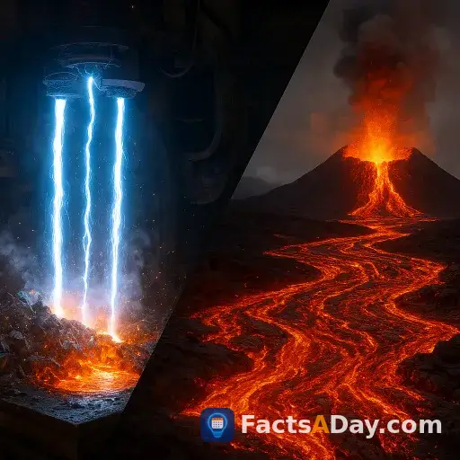 Modern steel furnaces use plasma arcs to reach temperatures twice as hot as a volcano