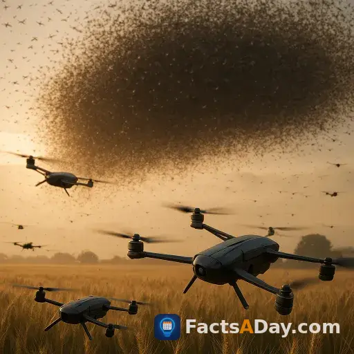 A swarm of small drones can mimic the saturation tactics of a locust plague