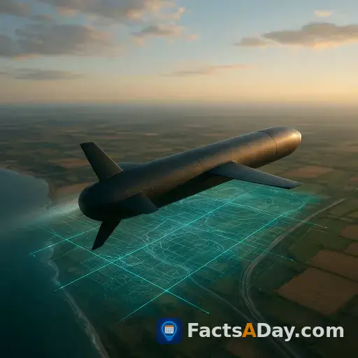 A cruise missile can navigate by comparing the ground below to a digital map
