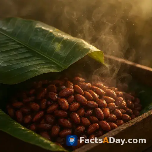 Fermenting cocoa beans under banana leaves creates over six hundred distinct aroma molecules