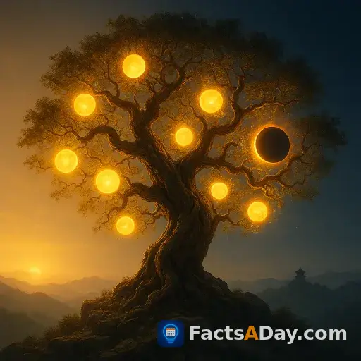 古代中国の太陽暦は、木に止まる10個の太陽の神話に記されていた