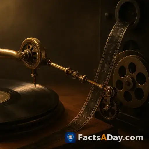 Mekanik bağlantılar gramofon kayıtlarını 1903 kadar erken bir tarihte sessiz film kareleriyle eşleştirdi