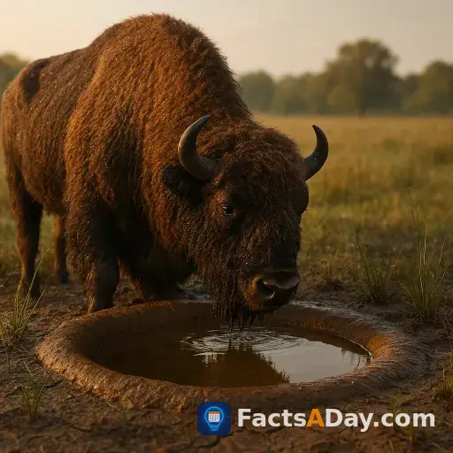 El bisonte crea microhumedales impermeables al compactar la arcilla con su propio peso