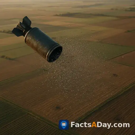 A single cluster bomb scatters thousands of lethal fragments
