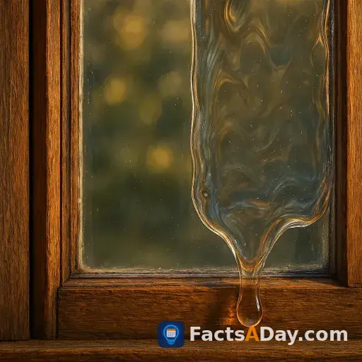Glass acts like a liquid but stays frozen like a solid