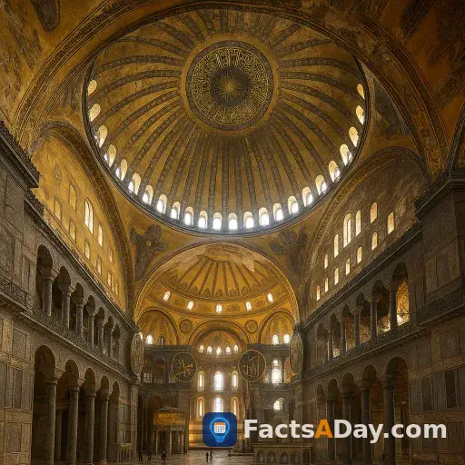 Hagia Sophia's dome floats on invisible triangles