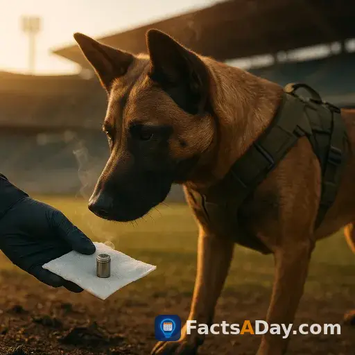 Arson dogs can sniff out one drop of gasoline in a stadium