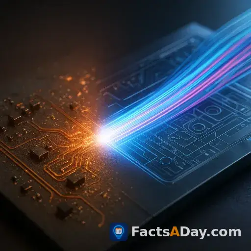 Computer stellen von Elektrizität auf Licht um