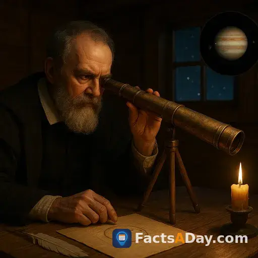 ガリレオは自作の望遠鏡で木星の衛星を発見した