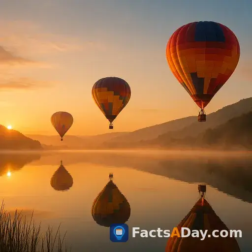 Hot air balloons are horizontally stranded without wind