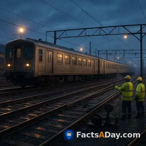 Gravity shunts roll train cars downhill to save electricity