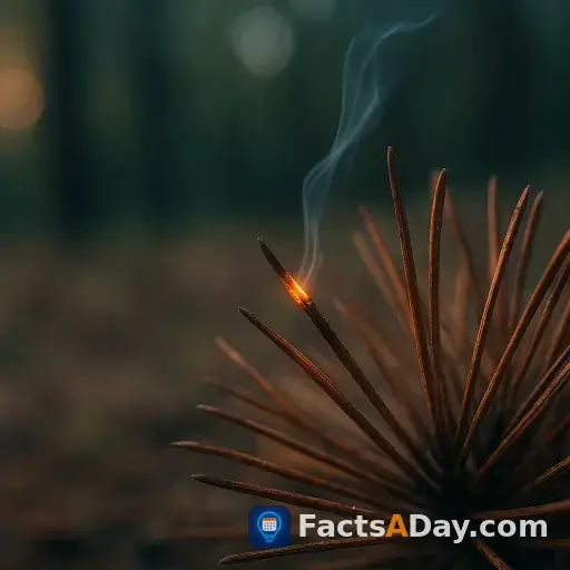 Pine needles can ignite at half the temperature of a candle