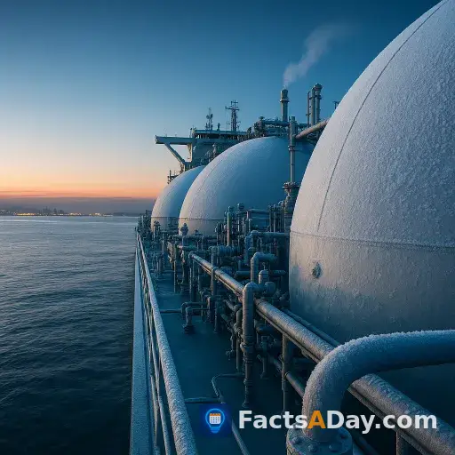 Natural gas shrinks six hundred times when turned into liquid