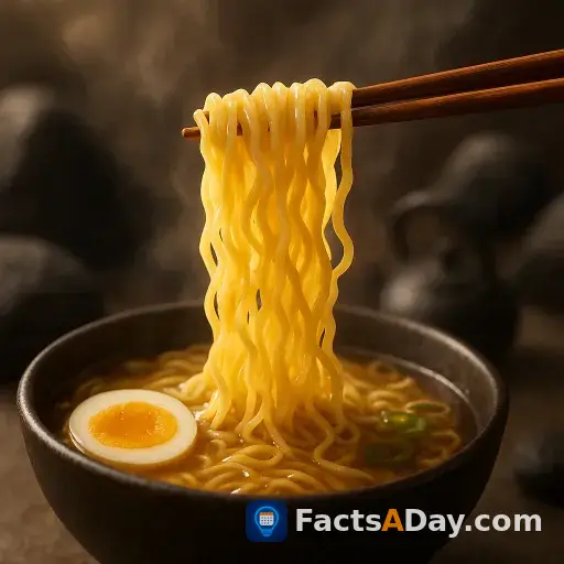Volcanic mineral water gives ramen noodles their yellow bounce