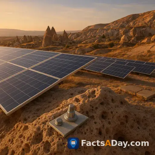 Cappadocia's volcanic rock holds solar panels better than concrete