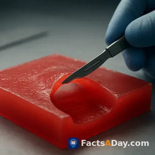 Scharfe Klingen schneiden mit erstaunlich wenig Kraft durch Fleisch