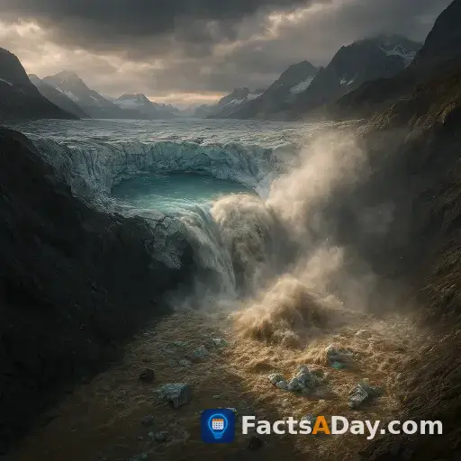 Ein Gletscherbruch kann mehr Wasser freisetzen als der Mississippi
