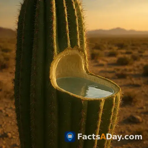 Ein Saguaro-Kaktus kann eine ganze Badewanne voll Wasser speichern