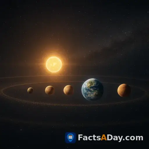 Die Erde umkreist die Sonne in einer flachen Ebene