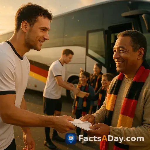 German soccer players paid for their fans' bus tickets
