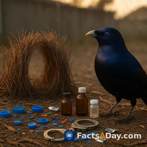 Male bowerbirds use human trash to seduce mates