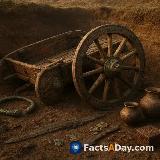 Ancient Celtic elites were buried with two wheeled wagons