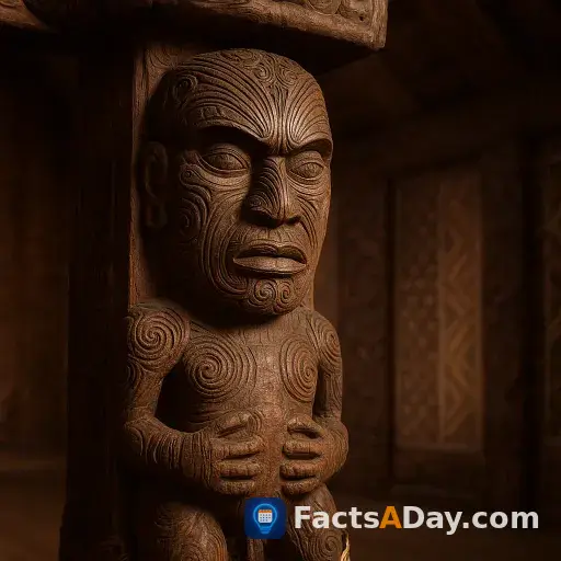 Maori-holzskulpturen verbinden welten