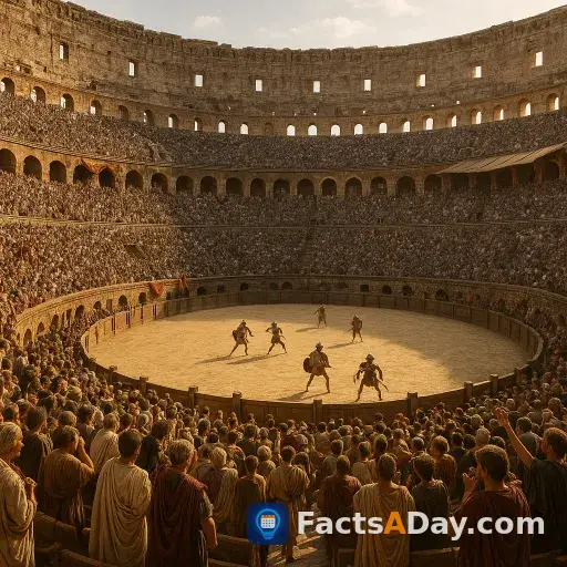 The Colosseum hosted 80,000 spectators for brutal games