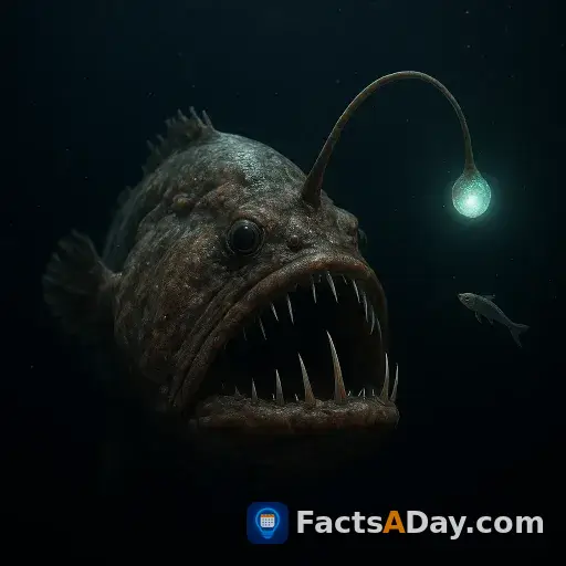 Anglerfish use glowing lures to hunt in the deep sea