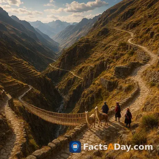 The Inca Empire was connected by a 25,000-mile road network