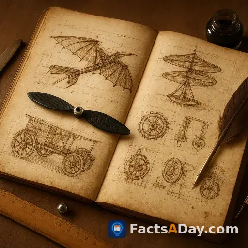 Leonardo da Vinci sketched inventions centuries ahead of his time