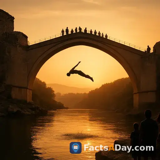 Divers have jumped from Mostar Bridge for 460 years