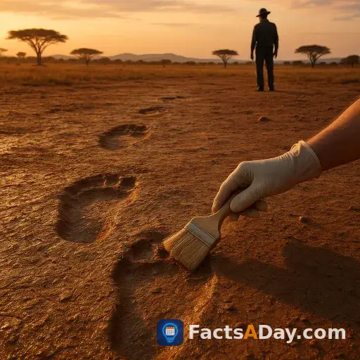 Ancient footprints suggest a human relative was surprisingly large