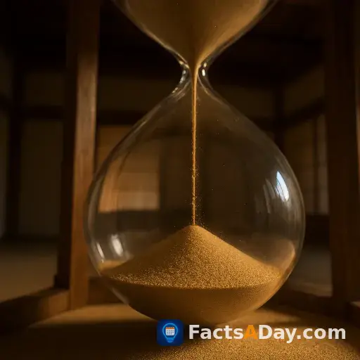 A Japanese sandglass takes one year to empty