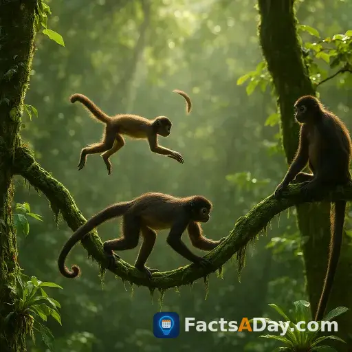 Amazon monkeys use vine bridges to navigate the canopy