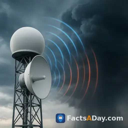 Wie doppler-radar in einen sturm blickt